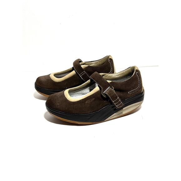 MBT EUC Brown Suede Kaya Mary Jane Shoe Rocker Toning Walking 36 EU 6 US - Picture 1 of 5